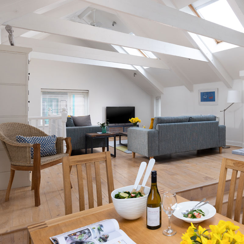 Zennor - View of living area from kitchen