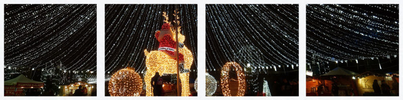 Christmas lights st ives december