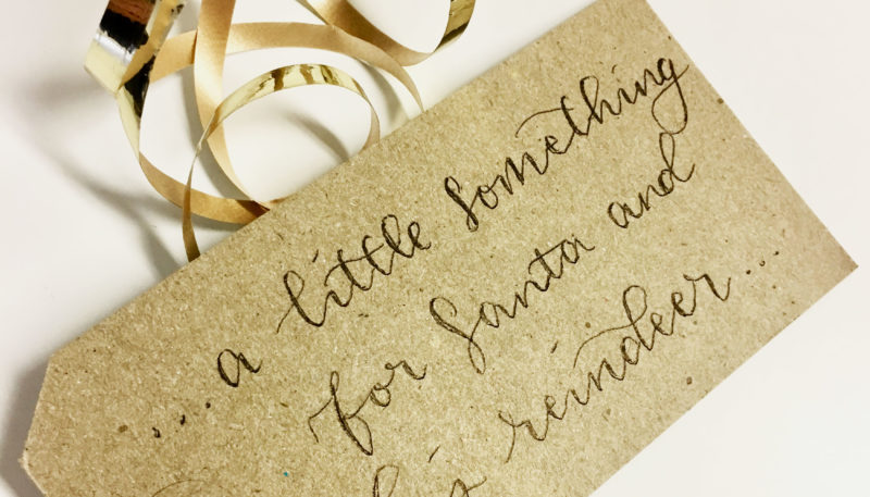 a tag for santa and his reindeer