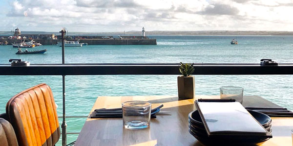 The view of ST Ives harbour from Talay Thai Kitchen