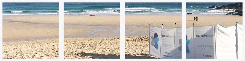 Sail Loft windbreak on Porthmeor Beach