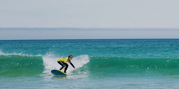 Surfing on Porthmeor Beach