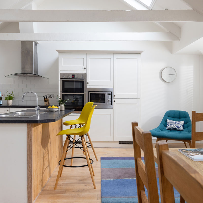 Beach Island unit in kitchen