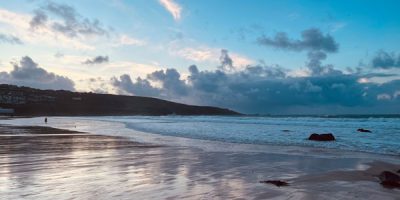 Winter walks on Porthmeor Beach