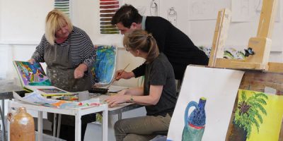 Art students at St Ives School of Painting